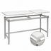 Thumbnail image #3 for Eagle Group 72 Inch x 24 Inch Poly Top Cutting Table with Stainless Steel Tubular Frame