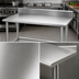 Thumbnail image #3 for Advance Tabco 84-Inch x 30-Inch 16 Gauge 304 Stainless Steel Work Table with 5-Inch Backsplash