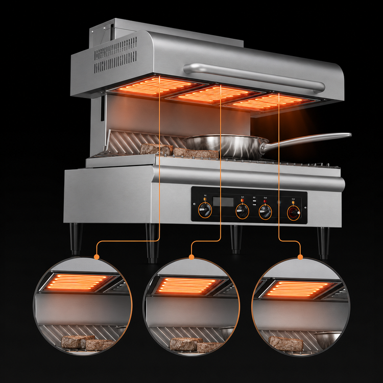 Product image #3 for Hatco SAL-1-208 Countertop Electric Salamander Broiler, Flat, 208V