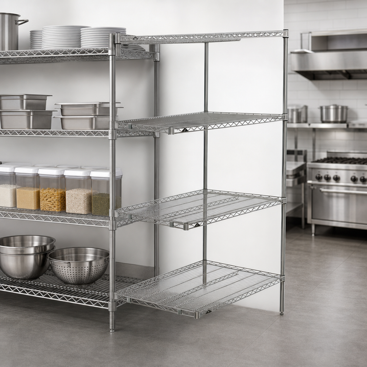Product image #3 for Metro Super Erecta 4-Shelf 30"W x 18"D x 63"H Chrome Plated Wire Add-On Shelving Unit