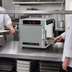 Thumbnail image #4 for Metro HotBlox Narrow 4-Pan Pass-Thru Insulated Holding Cabinet with Digital Touchscreen, Solid Front and Rear Doors, Countertop/Stacking