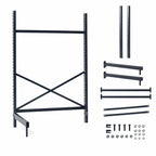 Thumbnail image #3 for Metro SmartLever SM762160-KIT Cantilevered Shelving Starter Base Kit, Stationary Steel, for 60"W x 21"D Shelves, 76-3/8"H