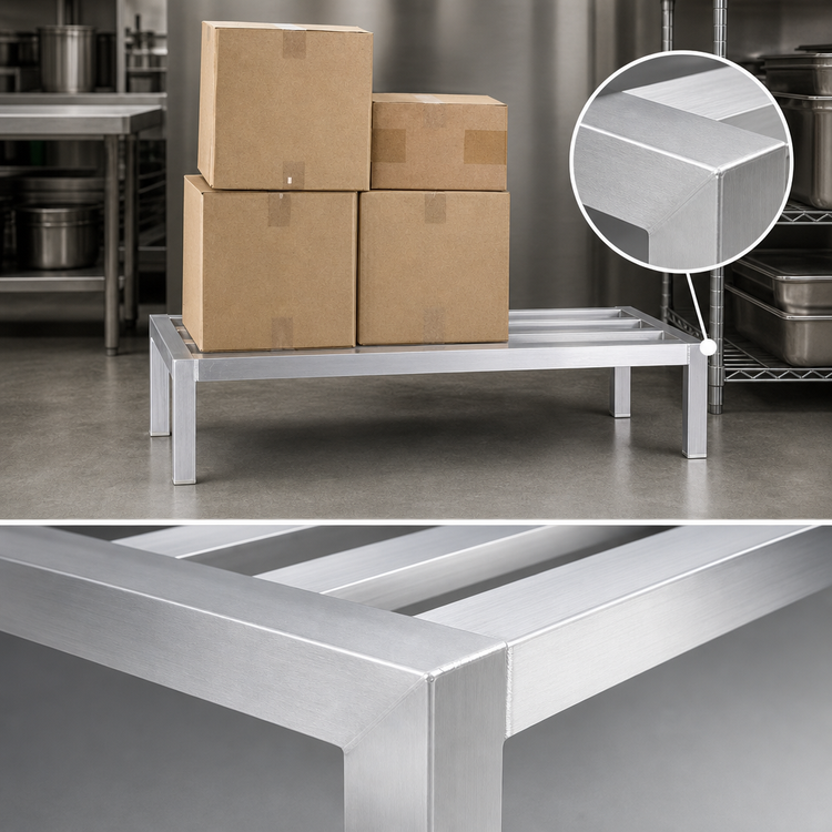 Product image #3 for New Age Heavy-Duty All-Welded Aluminum Dunnage Rack, 36" x 18" x 8", 3000 lb Capacity