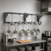 Thumbnail image #3 for Eagle Group WM72APR-X 72-Inch Wall Mounted Aluminum Double-Bar Pot Rack with 12 Hooks