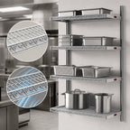 Thumbnail image #3 for Eagle Group A4-74-1824S 4-Tier Add-On Wire Shelving Unit, 24 x 18 x 74 Inches, Stainless Steel, Knockdown