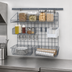 Thumbnail image #3 for Quantum Store Grid Medium-Duty Wall-Mounted Shelving Starter Kit with Shelf, Basket, Hooks and Clear Bin