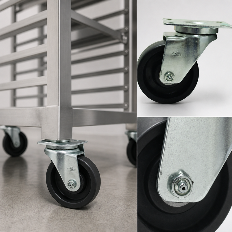 Product image #3 for Advance Tabco 4-Inch Standard Plate Caster with Built-In Zerk Grease Fitting