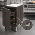 Thumbnail image #4 for Cambro Camcart Insulated Food Storage Box Cart with Security Package and Cutting Board, 18 x 26 Inch, 13-Support, Dark Brown