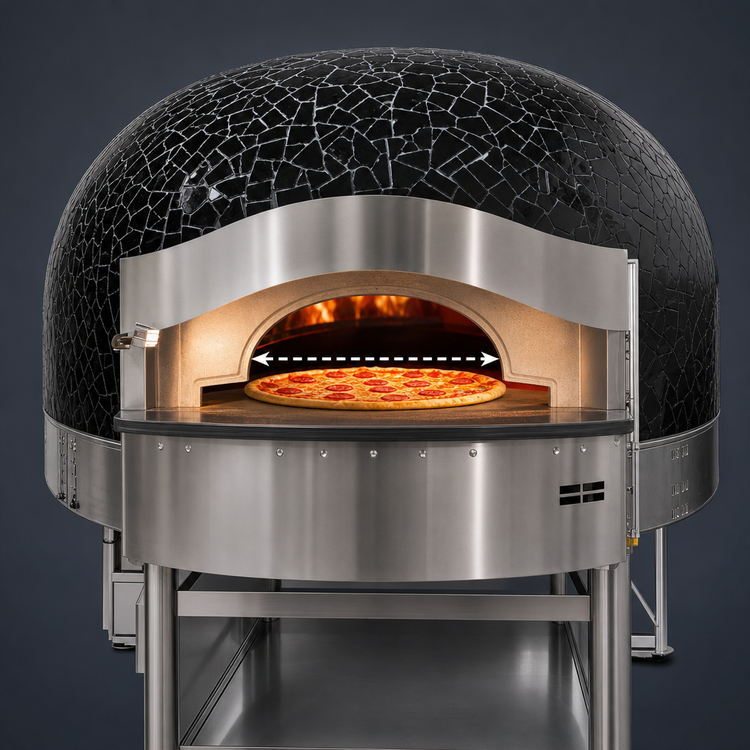 Product image #3 for Morello Forni Gas-Fired Round Commercial Pizza Oven, 51-Inch Inside Cooking Diameter, 220V