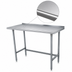 Thumbnail image #3 for Advance Tabco Special Value Series 72 Inch x 30 Inch 16 Gauge 304 Stainless Steel Open Base Work Table with 1-1/2 Inch Rear Up-Turn
