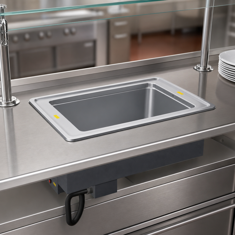 Product image #3 for Vollrath Drop-In Electric Hot Food Well, 1 Full-Size Pan, Wet Operation, 625W