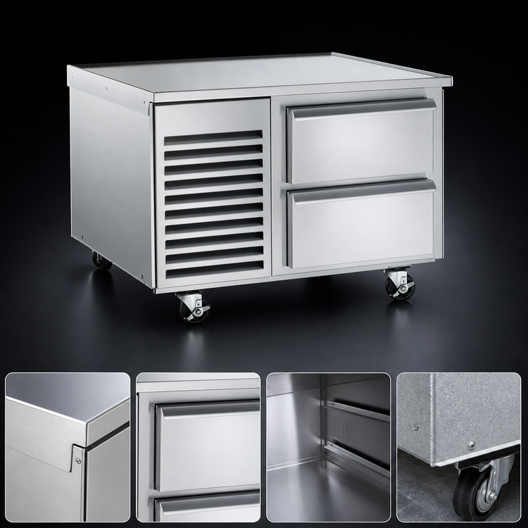 Product image #3 for Traulsen TE036HT 36" 2-Drawer Refrigerated Equipment Stand with Marine Top