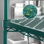 Thumbnail image #3 for Eagle Group QuadPlus QPF-QA2148VG-GL Vented Green Polymer Shelf Mat with Quad-Adjust Wire Frame, 48 x 21 Inches Case of 4