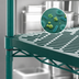 Thumbnail image #3 for QuadPLUS Vented Polymer Shelf Mat with Quad-Adjust Wire Frame, 48 x 21 Inches, Green