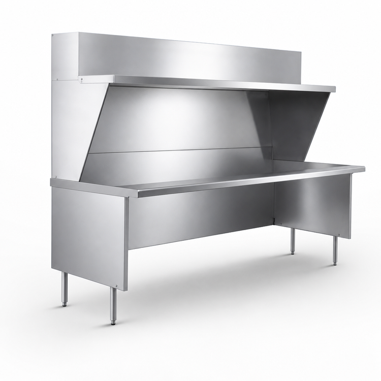 Product image #3 for La Rosa Open Front Modular Equipment Enclosure, 78 x 26.5 x 36 Inches, 304 Stainless Steel
