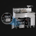 Thumbnail image #3 for Imperial IFSCB175 Floor Model Gas Tube Fired Side Car Fryer Filter System with Drain Station, 75 lb Capacity