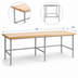 Thumbnail image #3 for John Boos Baker's Table Frame for 84 x 30 Inch Top, Stainless Steel Legs, Without Bin Stops
