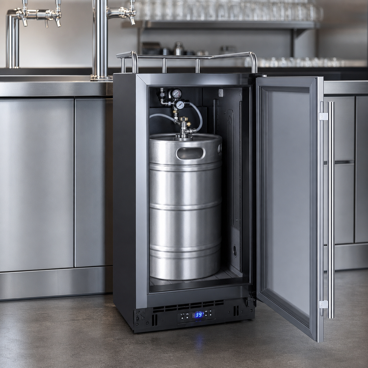 Product image #4 for Summit Commercial 15-Inch Built-In/Freestanding Draft Beer Cooler Dispenser for 1/6 Barrel or Mini Keg
