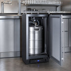 Thumbnail image #4 for Summit Commercial SBC15NKIF 15-Inch Built-In/Freestanding Draft Beer Cooler Dispenser, 1/6 Barrel, Panel-Ready Door