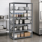 Thumbnail image #3 for Quantum IRONMAN 39-1842-5 Open Steel Shelving Unit, 5-Shelf, 18 x 42 x 39 Inches, 400 lb. Capacity per Shelf