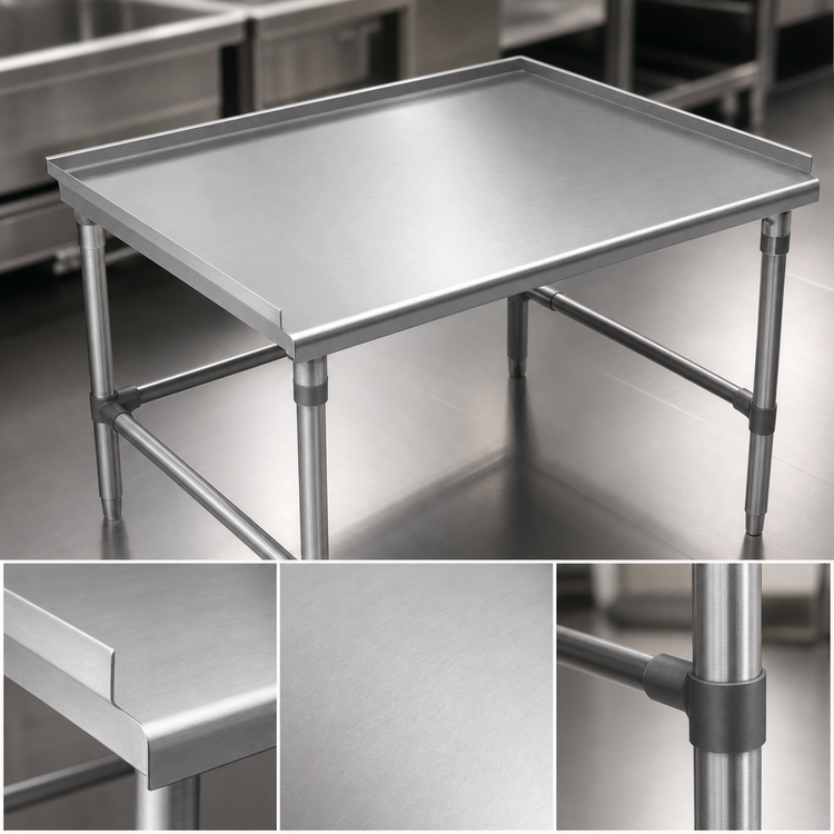 Product image #3 for John Boos Stainless Steel Equipment Stand with 1-1/2 Inch Upturn, 30 x 36 Inch, 24 Inch High