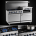 Thumbnail image #3 for Imperial Pro Series 60-Inch Gas Restaurant Range with 2 Open Burners, 48-Inch Griddle, and 2 Convection Ovens