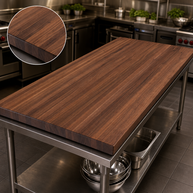 Product image #3 for Boos Block American Black Walnut Edge Grain Kitchen Countertop, 120 x 48 x 1-3/4 Inches