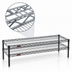Thumbnail image #3 for QuadTruss 2-Tier Front Case Merchandise Wire Shelving Unit, 42W x 14D x 14H, Chrome