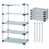 Thumbnail image #3 for Quantum 42 in W x 24 in D x 74 in H Stationary Solid Shelving Starter Kit with 5 Shelves