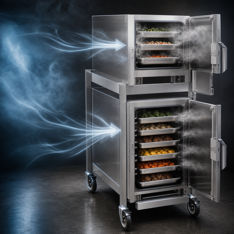 Product image #3 for AccuTemp Evolution Double-Stacked Connected Boiler-Free Convection Steamer, One 3-Pan and One 6-Pan, 480V, 14 kW