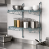 Thumbnail image #3 for Quantum Cantilever Double Shelf Wall-Mount Wire Shelving Unit, 24 x 12 Inches