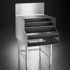 Thumbnail image #3 for Eagle Group Spec-Bar LDSR36-24 36-Inch Freestanding 4-Step Liquor Bottle Display, Open Step-and-Rail, 304 Stainless Steel