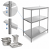 Thumbnail image #3 for John Boos Stainless Steel Dry Storage Shelving Unit, 54W x 24D x 36H, 2 Adjustable Shelves