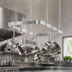 Thumbnail image #3 for Sapphire Manufacturing Ceiling-Mounted Triple-Bar Stainless Steel Pot Rack with 12 Double Hooks, 36 x 22 Inches