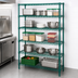 Thumbnail image #3 for Quantum 72 Inch Wide x 18 Inch Deep x 74 Inch High Wire Shelving Starter Kit, 5 Shelves, Green Epoxy Antimicrobial Finish