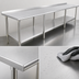 Thumbnail image #3 for Eagle Spec-Master 120-Inch x 36-Inch Stainless Steel Work Table with 1-1/2-Inch Rear Up-Turn and Adjustable Undershelf