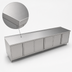 Thumbnail image #3 for John Boos Enclosed Cabinet Base Work Table with Hinged Doors, 144 x 24 Inches, 16-Gauge Stainless Steel Top