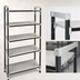 Thumbnail image #3 for Cambro Camshelving Elements XTRA High Density Top Rail Stationary Starter Unit, 24 x 42 x 81 Inch, 5-Tier, Speckled Gray