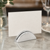 Thumbnail image #3 for American Metalcraft Half Moon Aluminum Hammered Menu Card Holder