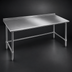 Thumbnail image #3 for Eagle Group Budget Series 108 Inch x 36 Inch 430 Stainless Steel Work Table with 1-1/2 Inch Rear Up-Turn