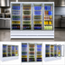 Thumbnail image #3 for Howard-McCray 102 Cu. Ft. Four-Section Glass Door Merchandiser Refrigerator, Bottom Mount, 4 Hinged Doors