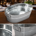 Thumbnail image #3 for American Metalcraft 32 oz. Oval Galvanized Tin Cooling Tub with Side Handles