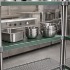 Thumbnail image #3 for Eagle Group Quik-Set SHDS2448VGF 48" x 24" Flat Solid Shelf, 14-Gauge Galvanized Steel, Green Epoxy Finish, 1000 lb. Capacity