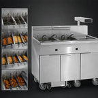 Thumbnail image #3 for Imperial (Middleby) IFSCB675ET Electric 6-Tank Battery Floor Fryer, 75 lb. Per Tank, Built-In Filter, Dump Station