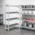 Thumbnail image #3 for Fermostock 4-Tier Perforated Polymer Shelving Expansion Kit, 66 Inches High x 31 Inches Wide x 14 Inches Deep