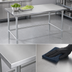 Thumbnail image #3 for John Boos Stallion 120-Inch x 24-Inch 16-Gauge 300-Series Stainless Steel Flat Top Work Table with Safety Edge, Galvanized Base