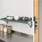 Thumbnail image #3 for Eagle Group Snap-n-Slide SNSW1260E Wall-Mounted Wire Shelf, 60W x 12D Inches, Blue-Green Epoxy, 175 lb. Capacity