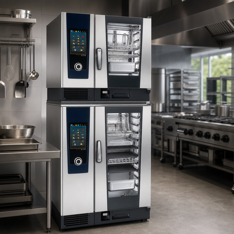 Product image #3 for RATIONAL iCombi Pro Combi-Duo Double-Stack Electric Combi Oven, 6-Half Size Over 10-Half Size, 208/240V, 3-Phase, AutoDose