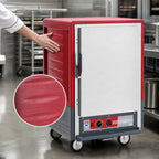 Thumbnail image #3 for Metro C5 Insulation Armour C535-HFS-U Half-Height Mobile Heated Holding Cabinet, Solid Door, 8 Full-Size Sheet Pan Capacity