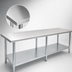 Thumbnail image #3 for Eagle Group Budget Series 120 Inch x 36 Inch Stainless Steel Work Table with Adjustable Undershelf